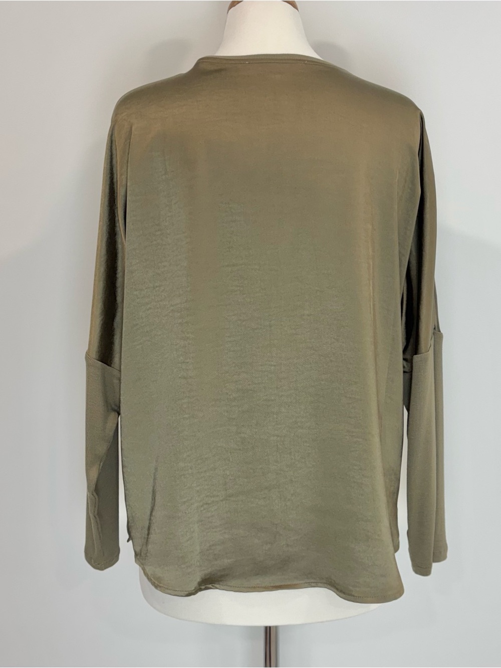 Melissa Nepton olive satin Cindy top - Picture 6 of 8
